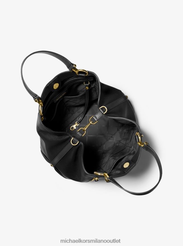 Michael Kors Borsa tote grande Brooklyn in pelle martellata donne nero P06L0L1191 Accessori