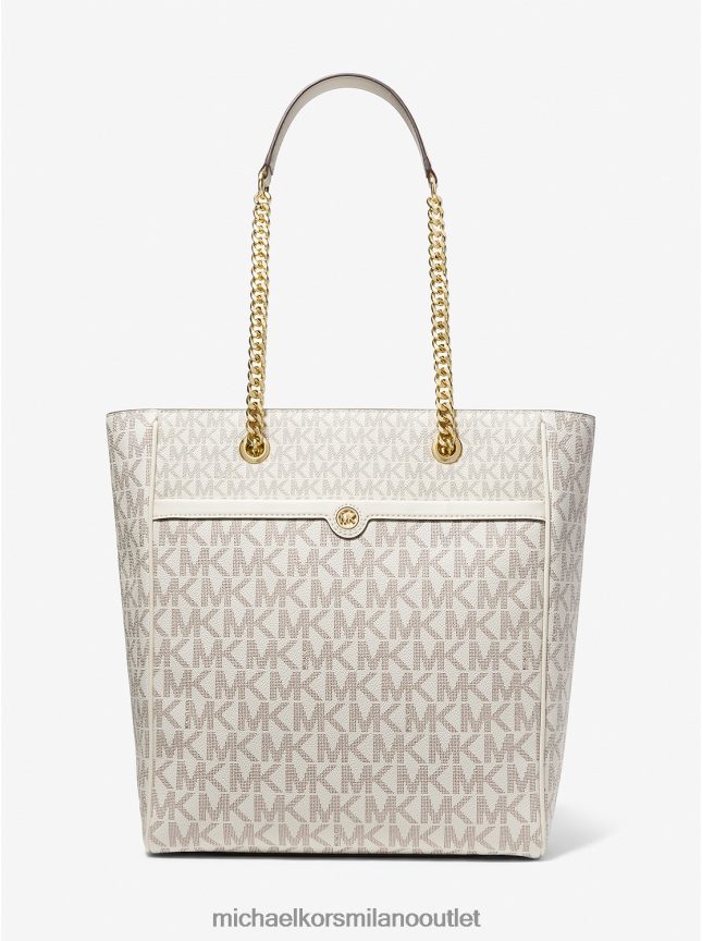 Michael Kors Borsa tote grande con logo Blaire donne furgone/crema P06L0L1171 Accessori