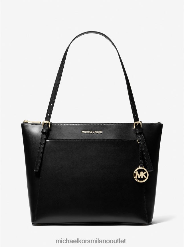 Michael Kors Borsa tote grande in pelle Voyager donne nero P06L0L1147 Accessori