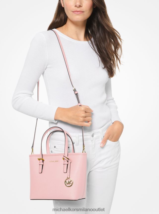 Michael Kors Borsa tote jet set da viaggio extra-small in pelle saffiano con cerniera superiore donne fard in polvere P06L0L1100 Accessori