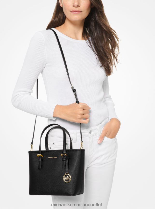 Michael Kors Borsa tote jet set da viaggio extra-small in pelle saffiano con cerniera superiore donne nero P06L0L1098 Accessori