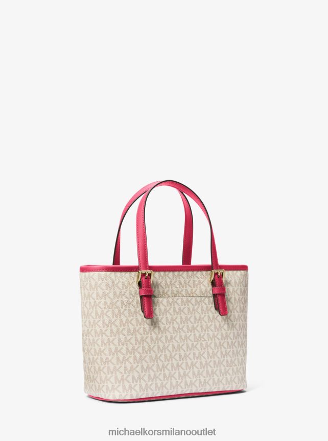 Michael Kors Borsa tote jet set travel extra piccola con logo e cerniera superiore donne rosa carminio multi P06L0L1106 Accessori