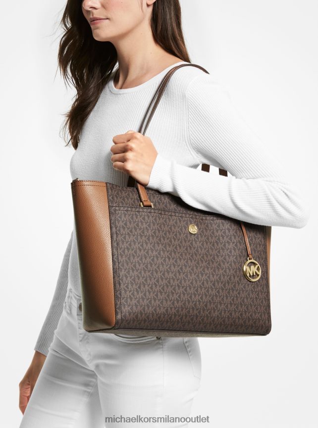 Michael Kors Borsa tote maisie grande 3 in 1 con logo donne marrone P06L0L1116 Accessori