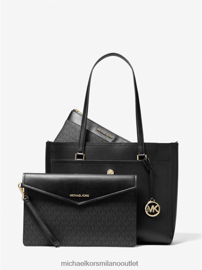 Michael Kors Borsa tote maisie grande 3 in 1 in pelle martellata donne nero P06L0L1111 Accessori