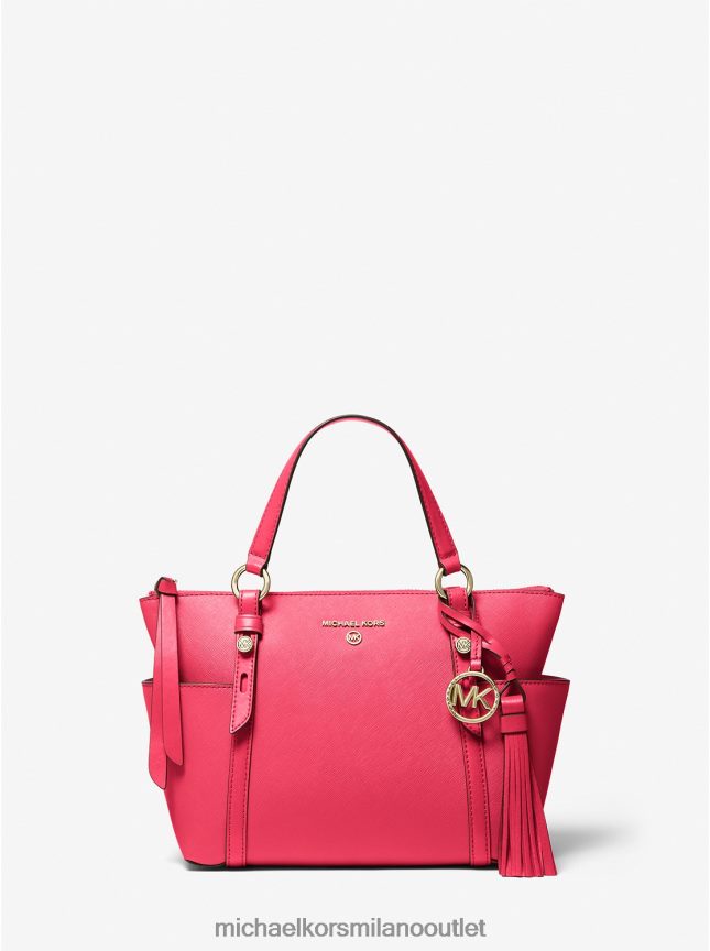 Michael Kors Borsa tote piccola nomade in pelle saffiano con cerniera superiore donne rosso rubino P06L0L1190 Accessori