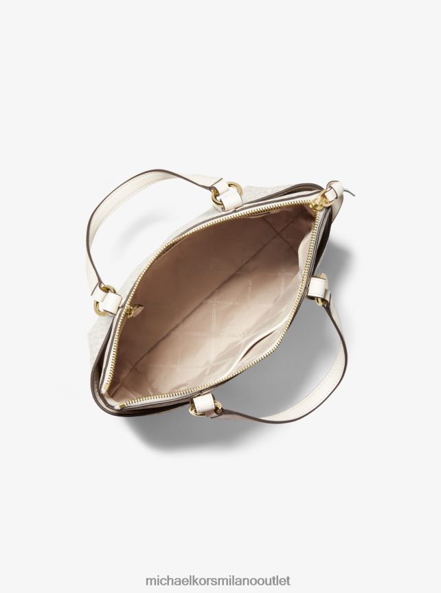 Michael Kors Borsa tote sullivan piccola con logo e cerniera superiore donne furgone/crema P06L0L1185 Accessori