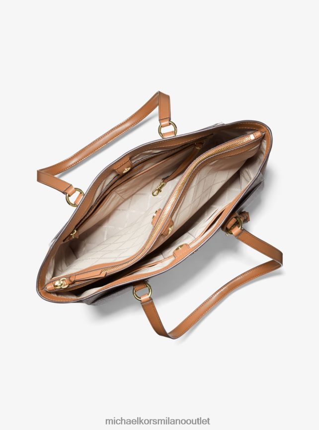 Michael Kors Sullivan borsa tote in pelle e logo grande donne vaniglia/ghianda P06L0L1188 Accessori