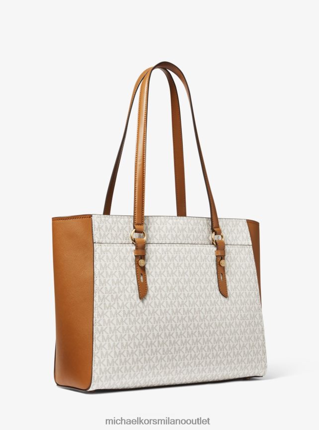Michael Kors Sullivan borsa tote in pelle e logo grande donne vaniglia/ghianda P06L0L1188 Accessori