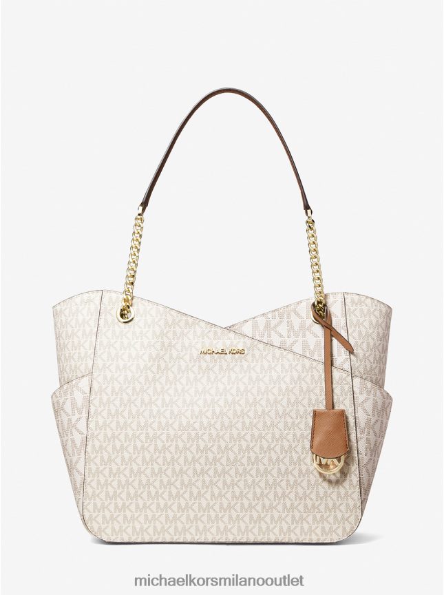 Michael Kors borsa a tracolla jet set grande con logo donne vaniglia P06L0L1123 Accessori