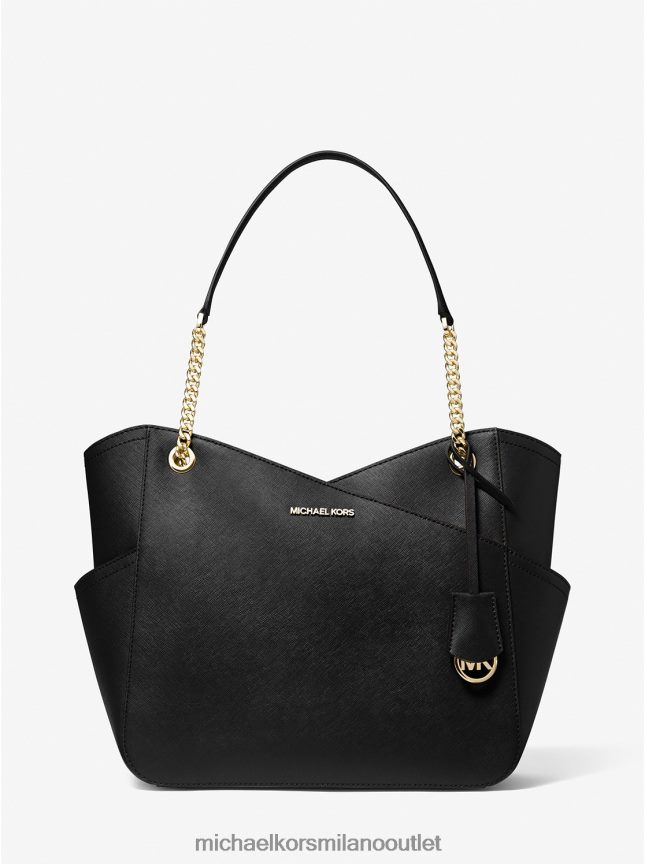 Michael Kors borsa a tracolla jet set grande in pelle saffiano donne nero P06L0L1119 Accessori