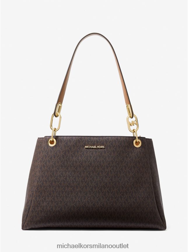 Michael Kors borsa a tracolla trisha con logo grande donne marrone P06L0L1141 Accessori
