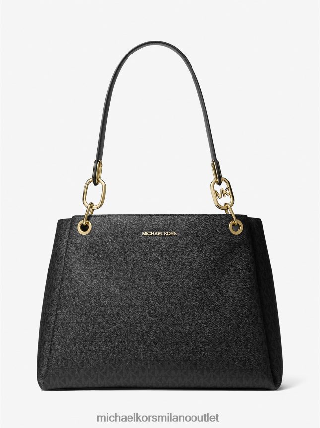 Michael Kors borsa a tracolla trisha con logo grande donne nero P06L0L1138 Accessori