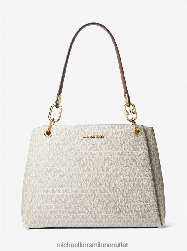 Michael Kors borsa a tracolla trisha con logo grande donne vaniglia P06L0L1143 Accessori