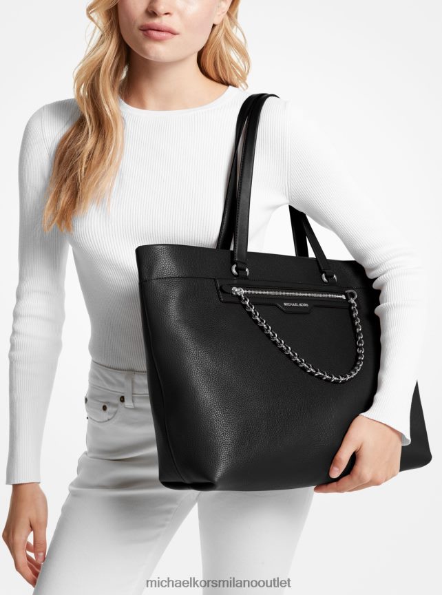 Michael Kors borsa tote slater grande in pelle martellata donne nero P06L0L1079 Accessori