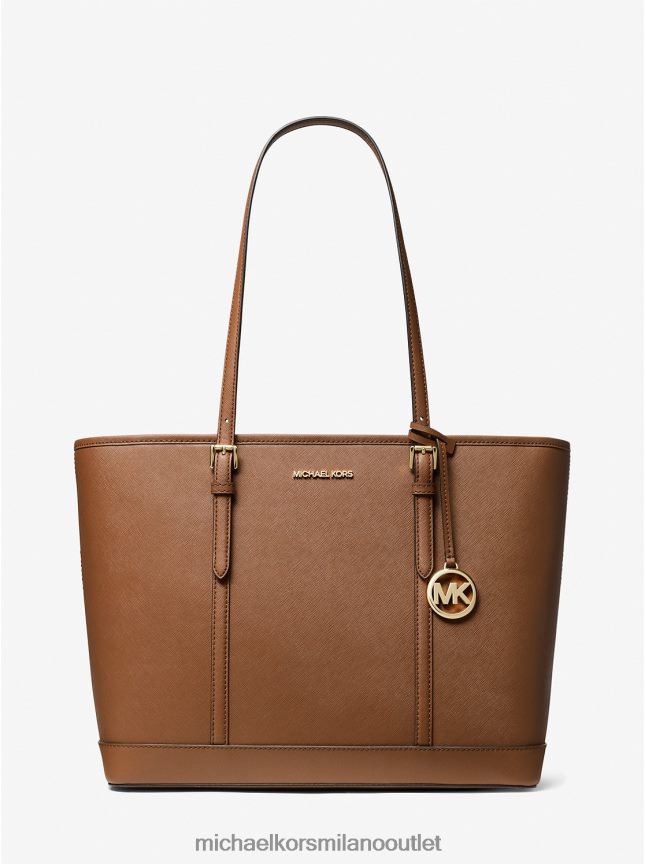 Michael Kors jet set da viaggio grande in pelle saffiano donne bagaglio P06L0L1096 Accessori