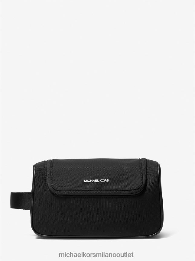 Michael Kors Borsa da toilette Kent in nylon riciclato donne nero P06L0L1570 Accessori