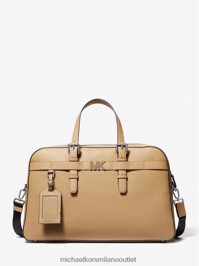 Michael Kors Borsa da viaggio Hudson in pelle martellata donne cammello P06L0L1564 Accessori