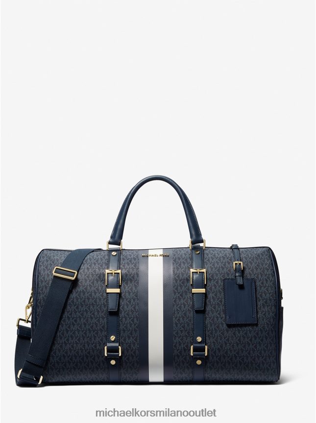 Michael Kors Borsa da weekend extra large Bedford Travel con righe con logo donne adm/plbl/opw P06L0L1519 Accessori