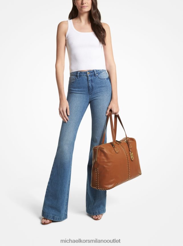 Michael Kors Borsa weekender Astor extra large in pelle con borchie donne bagaglio P06L0L1527 Accessori