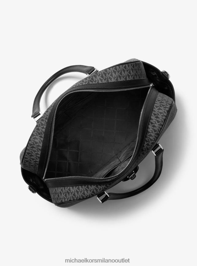 Michael Kors borsa da weekend Heritage extra large con logo donne nero bianco P06L0L1532 Accessori