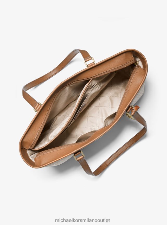 Michael Kors borsa tote triste con logo grande e cerniera superiore donne vaniglia P06L0L1537 Accessori