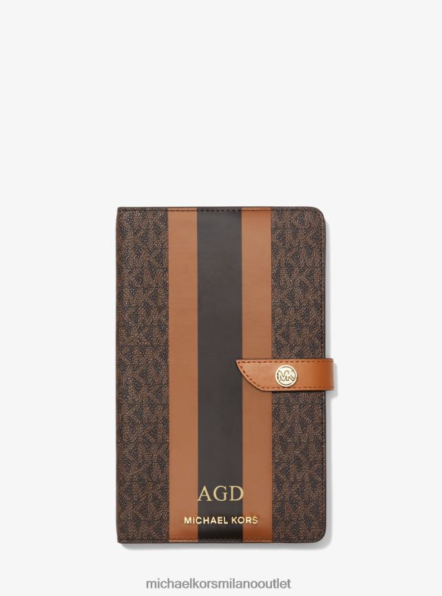 Michael Kors taccuino medio con righe con logo donne brn/ghianda P06L0L1548 Accessori