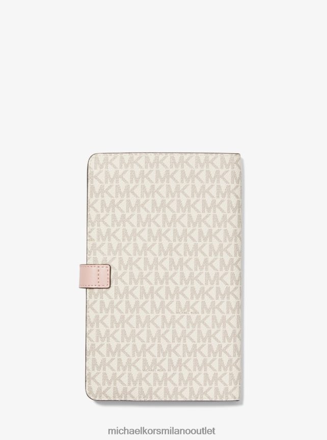 Michael Kors taccuino medio con righe con logo donne vaniglia/rosa tenue P06L0L1549 Accessori