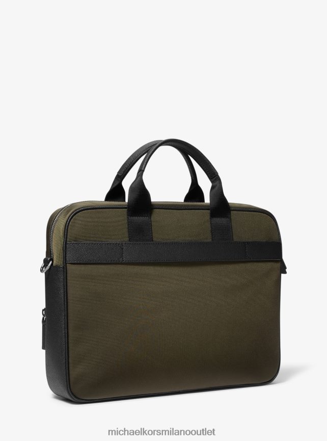 Michael Kors valigetta Kent in nylon donne oliva P06L0L1567 Accessori