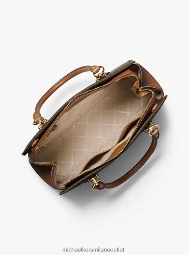 Michael Kors Borsa a tracolla grande con logo Marilyn donne brn/ghianda P06L0L1393 Accessori