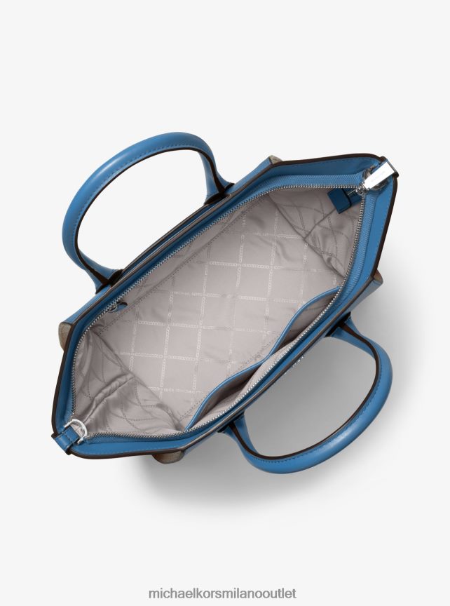 Michael Kors borsa Avril grande in pelle con cerniera superiore donne blu patrimonio P06L0L1448 Accessori