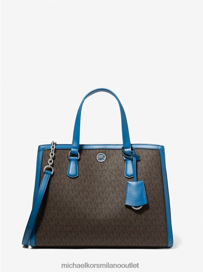 Michael Kors borsa Chantal media con logo donne blu patrimonio P06L0L1412 Accessori
