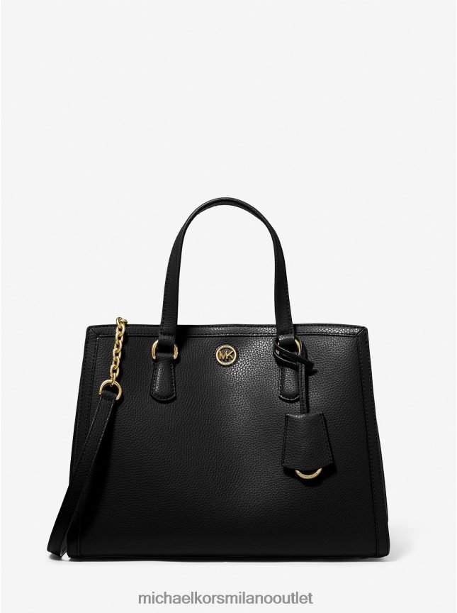 Michael Kors borsa Chantal media in pelle martellata donne nero P06L0L1493 Accessori