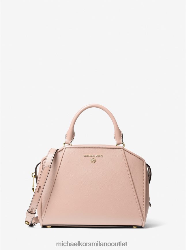 Michael Kors borsa cleo piccola in pelle saffiano donne rosa tenue P06L0L1454 Accessori