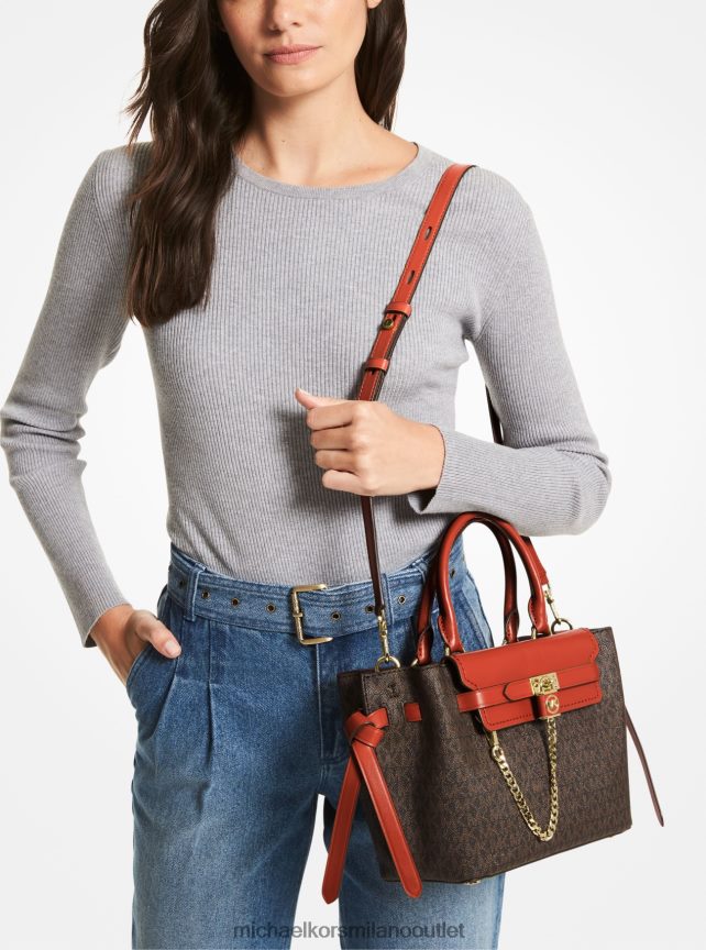 Michael Kors borsa hamilton legacy con cintura e logo piccolo donne arancione intenso P06L0L1465 Accessori