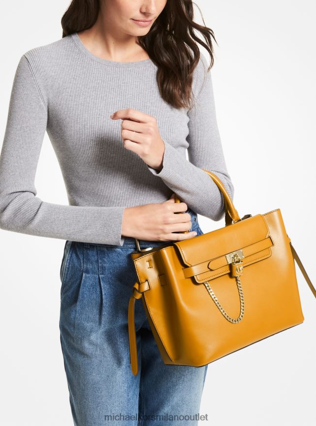 Michael Kors borsa hamilton legacy grande in pelle con cintura donne calendula P06L0L1410 Accessori