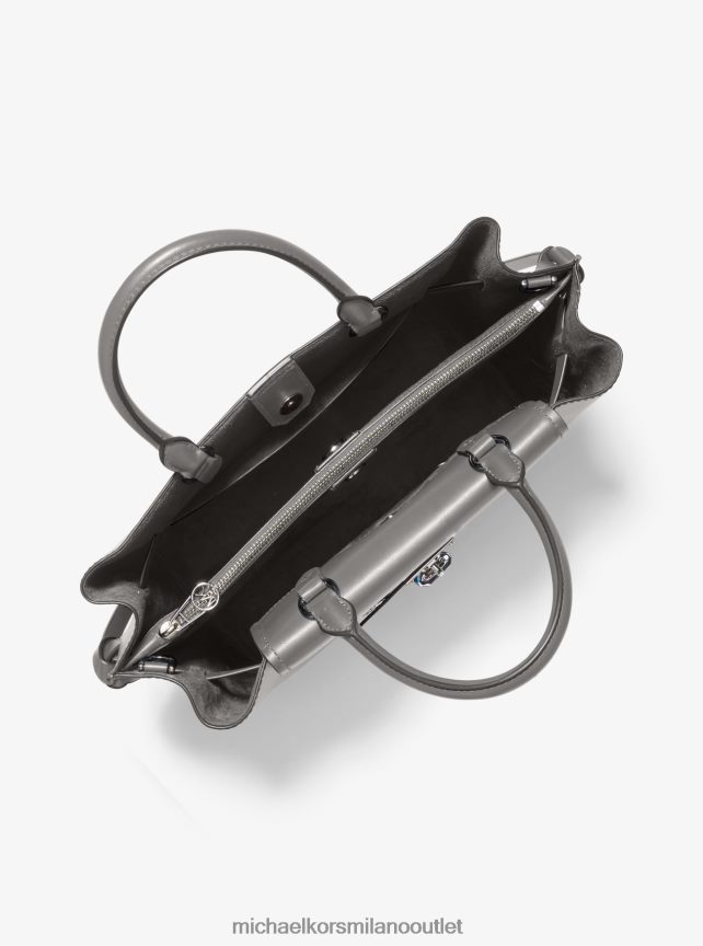 Michael Kors borsa hamilton legacy grande in pelle con cintura donne grigio erica P06L0L1402 Accessori