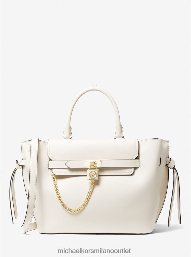 Michael Kors borsa hamilton legacy grande in pelle con cintura donne lt. panna P06L0L1470 Accessori