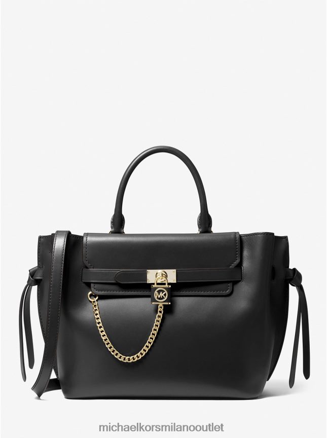 Michael Kors borsa hamilton legacy grande in pelle con cintura donne nero P06L0L1415 Accessori