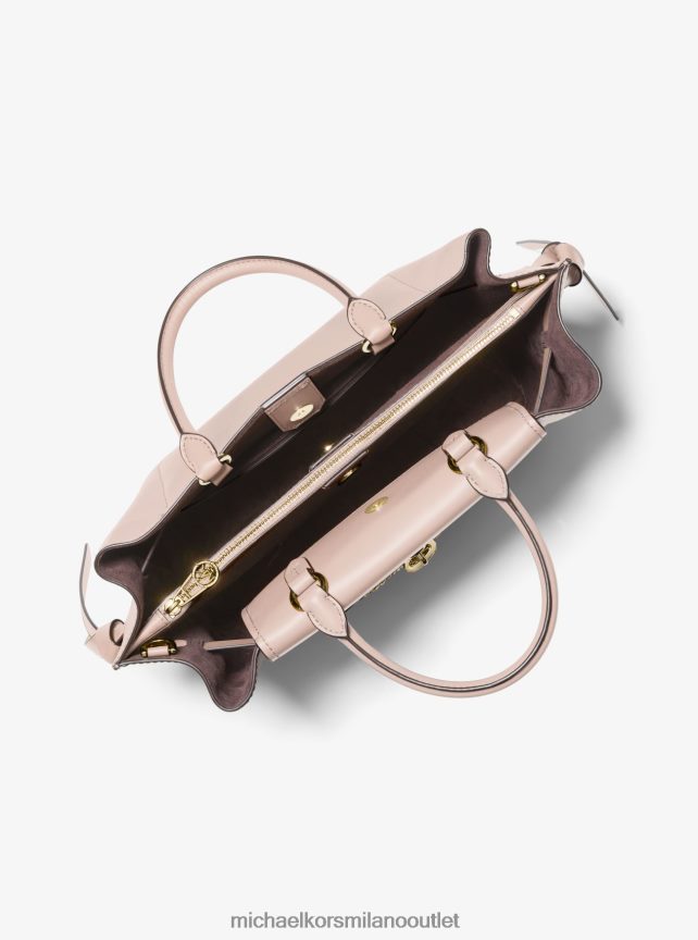 Michael Kors borsa hamilton legacy grande in pelle con cintura donne rosa tenue P06L0L1414 Accessori