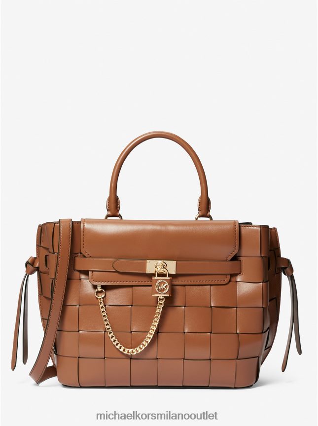 Michael Kors borsa hamilton legacy grande in pelle intrecciata con cintura donne bagaglio P06L0L1404 Accessori