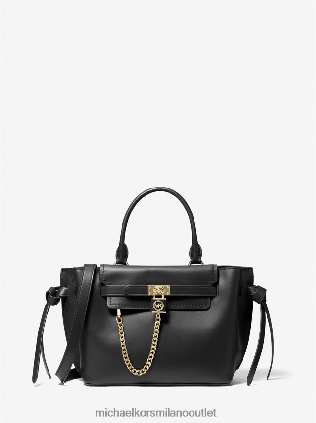 Michael Kors borsa hamilton legacy piccola in pelle con cintura donne nero P06L0L1468 Accessori