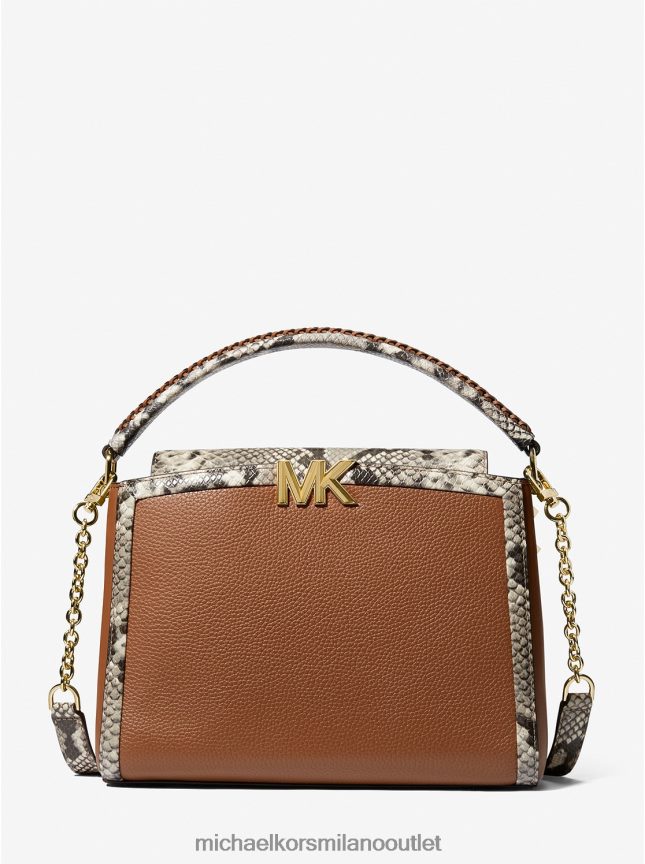Michael Kors borsa karlie media in pelle martellata e stampa serpente donne bagaglio P06L0L1443 Accessori