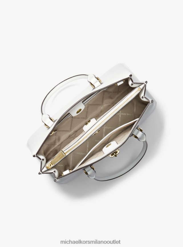 Michael Kors borsa media in pelle saffiano rubino donne bianco ottico P06L0L1480 Accessori