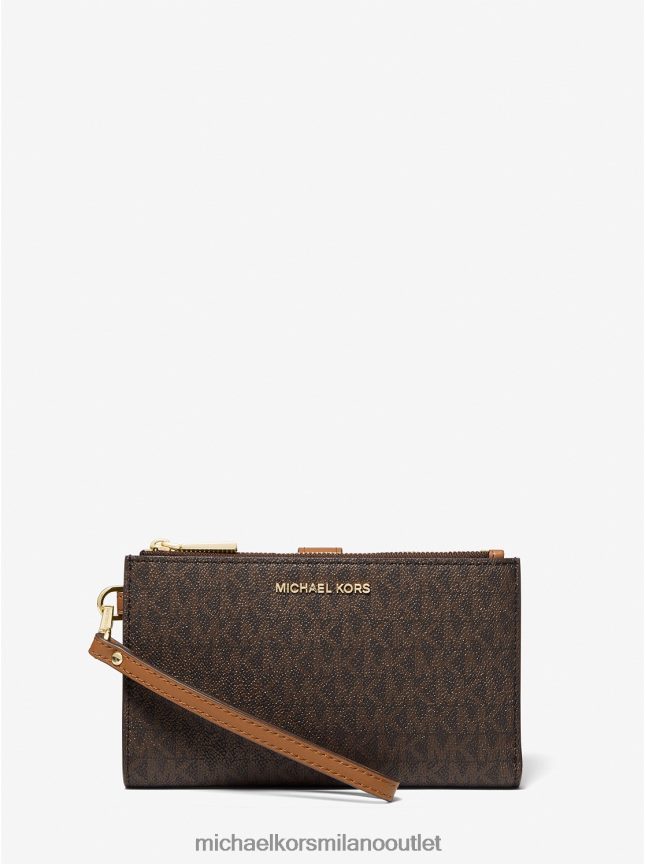 Michael Kors Portafoglio per smartphone con logo Adele donne marrone P06L0L1598 Accessori