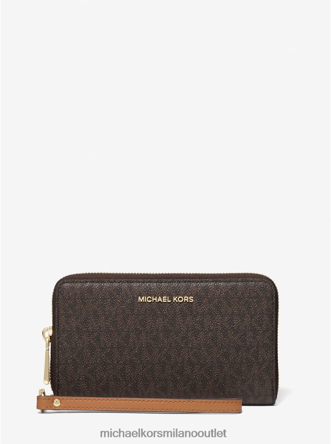Michael Kors logo grande e cinturino in pelle donne marrone P06L0L1590 Accessori