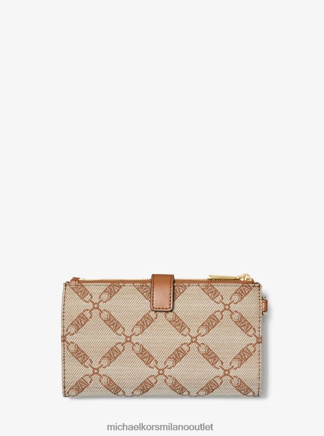 Michael Kors portafoglio per smartphone in jacquard con logo Adele Empire donne naturali/bagagli P06L0L1606 Accessori