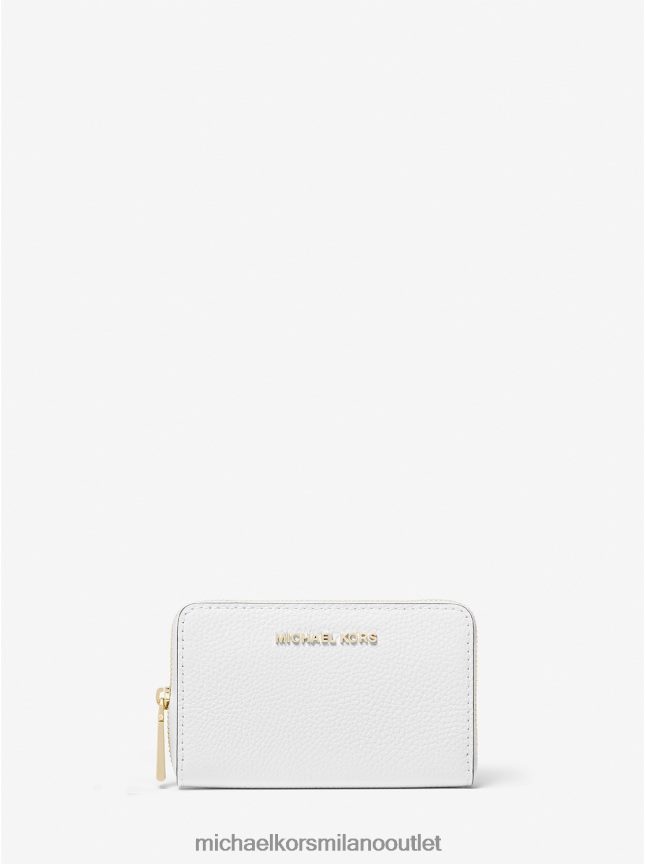 Michael Kors portafoglio piccolo in pelle martellata donne bianco ottico P06L0L1624 Accessori