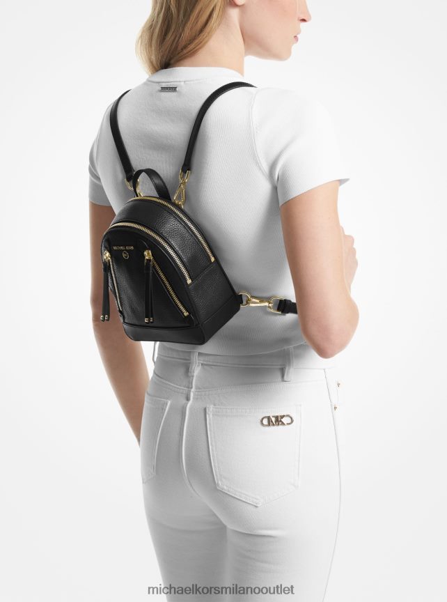 Michael Kors Zaino Brooklyn extra piccolo in pelle martellata donne nero P06L0L1210 Accessori