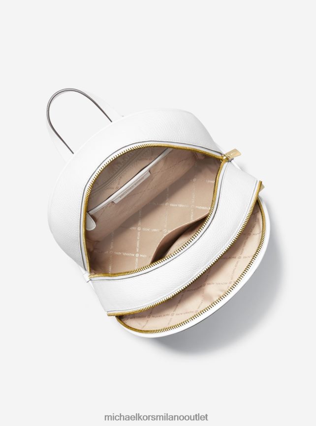 Michael Kors Zaino adina medio in pelle martellata donne bianco ottico P06L0L1222 Accessori