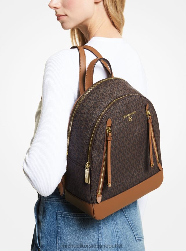 Michael Kors Zaino medio con logo Brooklyn donne brn/ghianda P06L0L1238 Accessori